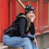 imageCC Knit Mini Velvet Bow Cuff Beanie for WomenBlackIvory