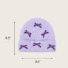 imageCC Knit Mini Velvet Bow Cuff Beanie for WomenLavender