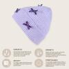 imageCC Knit Mini Velvet Bow Cuff Beanie for WomenLavender
