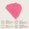 imageCC Knit Mini Velvet Bow Cuff Beanie for WomenPink
