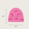 imageCC Knit Mini Velvet Bow Cuff Beanie for WomenPink