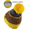 imageCC Multi Blend Pom Soft Fuzzy Lined Thick Knit Cuff Beanie HatMustardCamel