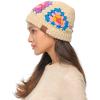 imageCC Multi Color Crochet Beanie ampamp Headwrap for Women Unisex  Stretchable Soft Warm Knit Winter Skully HatBeige