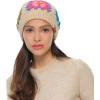 imageCC Multi Color Crochet Beanie ampamp Headwrap for Women Unisex  Stretchable Soft Warm Knit Winter Skully HatBeige