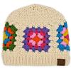 imageCC Multi Color Crochet Beanie ampamp Headwrap for Women Unisex  Stretchable Soft Warm Knit Winter Skully HatBeige