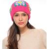 imageCC Multi Color Crochet Beanie ampamp Headwrap for Women Unisex  Stretchable Soft Warm Knit Winter Skully HatFuchsia