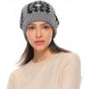 imageCC Multi Color Crochet Beanie ampamp Headwrap for Women Unisex  Stretchable Soft Warm Knit Winter Skully HatGrey