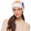 imageCC Multi Color Crochet Beanie ampamp Headwrap for Women Unisex  Stretchable Soft Warm Knit Winter Skully HatMustard