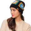 imageCC Multi Color Crochet Beanie ampamp Headwrap for Women Unisex  Stretchable Soft Warm Knit Winter Skully HatOrange