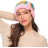 imageCC Multi Color Crochet Beanie ampamp Headwrap for Women Unisex  Stretchable Soft Warm Knit Winter Skully HatPale Pink