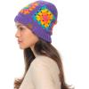 imageCC Multi Color Crochet Beanie ampamp Headwrap for Women Unisex  Stretchable Soft Warm Knit Winter Skully HatPurple