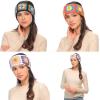 imageCC Multi Color Crochet Beanie ampamp Headwrap for Women Unisex  Stretchable Soft Warm Knit Winter Skully HatPurple