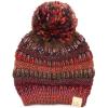 imageCC Multi Color Knit Children Beanie Skull Kids Hat with PomRust Multi