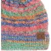 imageCC Multi Color Space Dye Wool Stretchable Soft Warm Pom Beanie with Faux Fur Pom Knit Winter Skully HatRed Combo