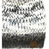 imageCC Multi Color Yarn Pom Beanie for Women Unisex  Acrylic Stretchable Soft Warm Knit Winter Skully Hat with Yarn PomBlack  Grey Mix