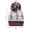 imageCC Multi Color Yarn Pom Beanie for Women Unisex  Acrylic Stretchable Soft Warm Knit Winter Skully Hat with Yarn PomRust Mix