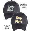 imageCC Ponycap Color Changing 3D Embroidered Quote Adjustable Trucker Baseball CapDog Mom  Dark Gray