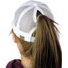imageCC Ponycap Color Changing 3D Embroidered Quote Adjustable Trucker Baseball CapDog Mom  White