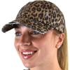 imageCC Ponycap Criss Cross Messy Bun Side Button for Mask Adjustable Baseball CapBaby Leopard