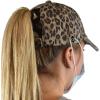 imageCC Ponycap Criss Cross Messy Bun Side Button for Mask Adjustable Baseball CapBaby Leopard