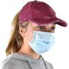 imageCC Ponycap Criss Cross Messy Bun Side Button for Mask Adjustable Baseball CapBerry