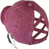 imageCC Ponycap Criss Cross Messy Bun Side Button for Mask Adjustable Baseball CapBerry