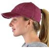 imageCC Ponycap Criss Cross Messy Bun Side Button for Mask Adjustable Baseball CapBerry