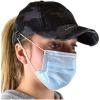 imageCC Ponycap Criss Cross Messy Bun Side Button for Mask Adjustable Baseball CapBlack Camo