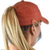 imageCC Ponycap Criss Cross Messy Bun Side Button for Mask Adjustable Baseball CapBurnt Orange