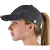 imageCC Ponycap Criss Cross Messy Bun Side Button for Mask Adjustable Baseball CapCharcoal