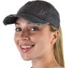 imageCC Ponycap Criss Cross Messy Bun Side Button for Mask Adjustable Baseball CapCharcoal