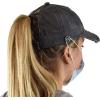 imageCC Ponycap Criss Cross Messy Bun Side Button for Mask Adjustable Baseball CapCharcoal