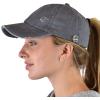 imageCC Ponycap Criss Cross Messy Bun Side Button for Mask Adjustable Baseball CapGray