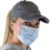 imageCC Ponycap Criss Cross Messy Bun Side Button for Mask Adjustable Baseball CapGray