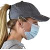 imageCC Ponycap Criss Cross Messy Bun Side Button for Mask Adjustable Baseball CapGray