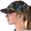 imageCC Ponycap Criss Cross Messy Bun Side Button for Mask Adjustable Baseball CapGray Camo