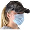 imageCC Ponycap Criss Cross Messy Bun Side Button for Mask Adjustable Baseball CapGray Camo