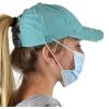 imageCC Ponycap Criss Cross Messy Bun Side Button for Mask Adjustable Baseball CapMint