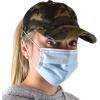 imageCC Ponycap Criss Cross Messy Bun Side Button for Mask Adjustable Baseball CapOlive Camo