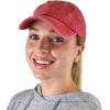 imageCC Ponycap Criss Cross Messy Bun Side Button for Mask Adjustable Baseball CapRed