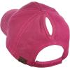 imageCC Ponycap Messy High Bun Ponytail Adjustable Cotton Baseball Cap HatHot Pink