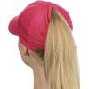 imageCC Ponycap Messy High Bun Ponytail Adjustable Cotton Baseball Cap HatHot Pink