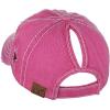imageCC Ponycap Messy High Bun Ponytail Adjustable Glitter Star Distressed Baseball Cap HatHot Pink