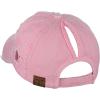 imageCC Ponycap Messy High Bun Ponytail Adjustable Glitter Star Distressed Baseball Cap HatLight Pink