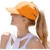 imageCC Ponycap Messy High Bun Ponytail Adjustable Trucker Baseball Cap HatOrange
