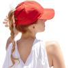 imageCC Ponycap Messy High Bun Ponytail Adjustable Trucker Baseball Cap HatRed