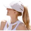 imageCC Ponycap Messy High Bun Ponytail Adjustable Trucker Baseball Cap HatWhite