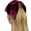 imageCC Ponycap Messy High Bun Ponytail Soft Velvet Adjustable Baseball Cap HatBurgundy