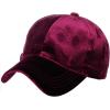 imageCC Ponycap Messy High Bun Ponytail Soft Velvet Adjustable Baseball Cap HatBurgundy