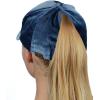 imageCC Ponycap Messy High Bun Ponytail Soft Velvet Adjustable Baseball Cap HatDenim